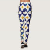 Portugees tegels - Azulejo Pattern-ontwerp Leggings (Achterkant)
