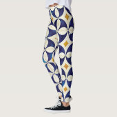 Portugees tegels - Azulejo Pattern-ontwerp Leggings (Links)