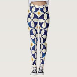 Portugees tegels - Azulejo Pattern-ontwerp Leggings