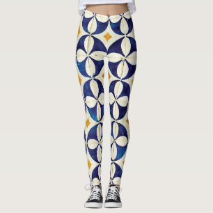 Portugees tegels - Azulejo Pattern-ontwerp Leggings
