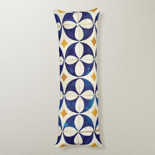 Portugees tegels - Azulejo Pattern-ontwerp Lichaamskussen (Achterkant (Verticaal))