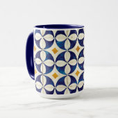 Portugees tegels - Azulejo Pattern-ontwerp Mok (Voorkant links)