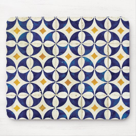 Portugees tegels - Azulejo Pattern-ontwerp Muismat (Voorkant)