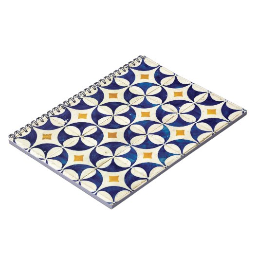 Portugees tegels - Azulejo Pattern-ontwerp Notitieboek (Linkerzijde)