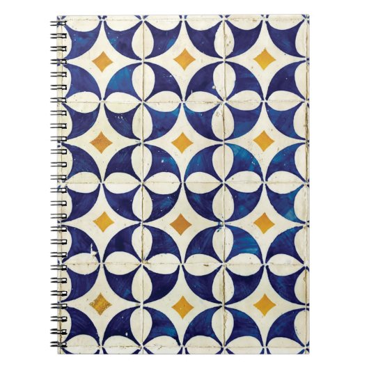Portugees tegels - Azulejo Pattern-ontwerp Notitieboek (Voorkant)