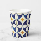 Portugees tegels - Azulejo Pattern-ontwerp Papieren Bekers (Links)
