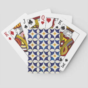 Portugees tegels - Azulejo Pattern-ontwerp Pokerkaarten