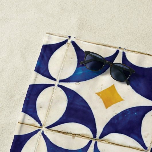 Portugees tegels - Azulejo Pattern-ontwerp Strandlaken (In situ)