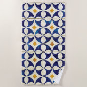 Portugees tegels - Azulejo Pattern-ontwerp Strandlaken (Voorkant)