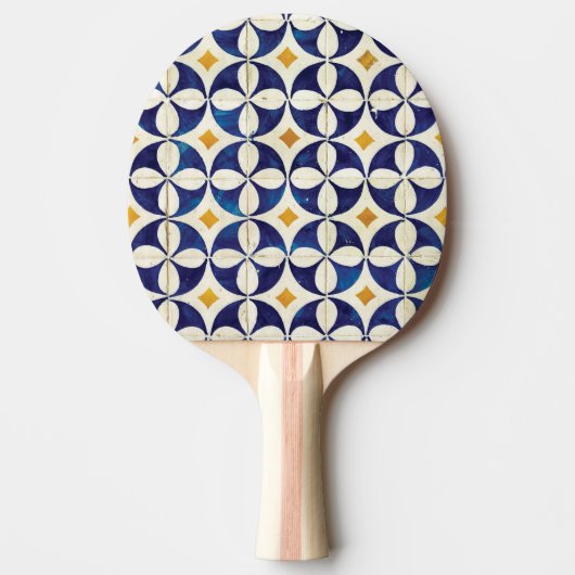 Portugees tegels - Azulejo Pattern-ontwerp Tafeltennisbatje (Voorkant)