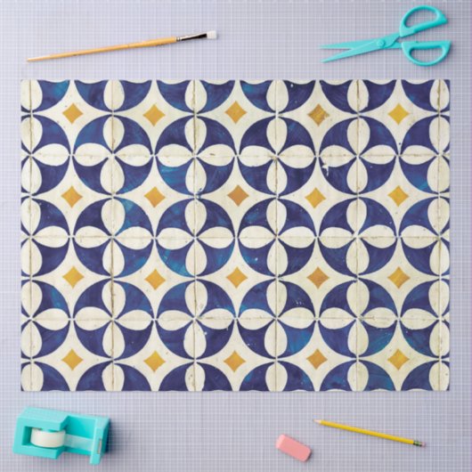 Portugees tegels - Azulejo Pattern-ontwerp Tissuepapier (Craft)