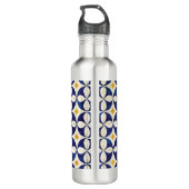 Portugees tegels - Azulejo Pattern-ontwerp Waterfles (Achterkant)