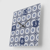 Portugees Tegels Azulejos  blauw en wit Vierkante Klok (Hoek)