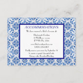 Portugees tegels Blauw Bruiloft Accommodaties Informatiekaartje (Voorkant)