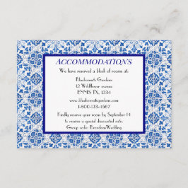 Portugees tegels Blauw Bruiloft Accommodaties Informatiekaartje