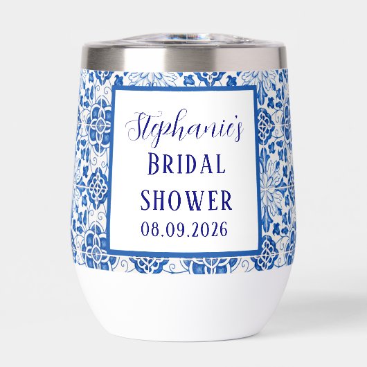 Portugees Tegels Blauw Mediterraan Vrijgezellenfee (Voorkant)