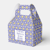 Portugees Tegels Blauw Mediterraan Vrijgezellenfee Bedankdoosjes (Voorkant Zijde)