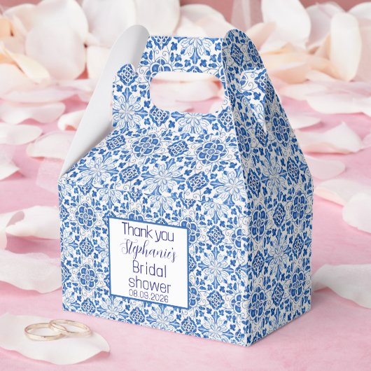 Portugees Tegels Blauw Mediterraan Vrijgezellenfee Bedankdoosjes (Huwelijk)