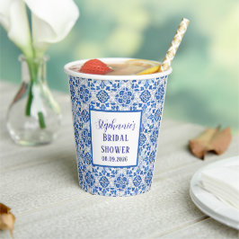 Portugees Tegels Blauw Mediterraan Vrijgezellenfee Papieren Bekers