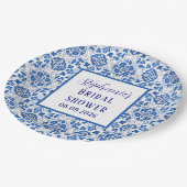 Portugees Tegels Blauw Mediterraan Vrijgezellenfee Papieren Bordje (Gekanteld)