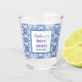 Portugees Tegels Blauw Mediterraan Vrijgezellenfee Shot Glas (Voorkant)