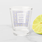 Portugees Tegels Blauw Mediterraan Vrijgezellenfee Shot Glas (Achterkant)