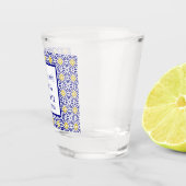 Portugees Tegels Blauw Mediterraan Vrijgezellenfee Shot Glas (Rechts)