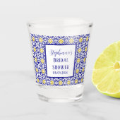 Portugees Tegels Blauw Mediterraan Vrijgezellenfee Shot Glas (Voorkant)