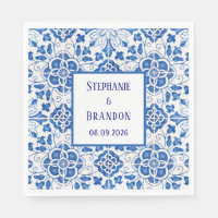 Portugees Tegels Blauw Mediterraans Bruiloft