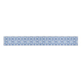 Portugees tegels Blauw Wit Mediterraan Grosgrain Lint (Voorkant)