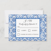 Portugees Tegels Blauw Wit Mediterraan RSVP (Voorkant)