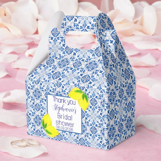 Portugees Tegels Citroen Mediterraan Vrijgezellenf Bedankdoosjes (Huwelijk)