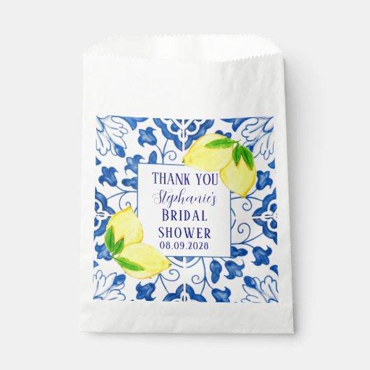 Portugees Tegels Citroen Mediterraan Vrijgezellenf Bedankzakje (Voorkant)