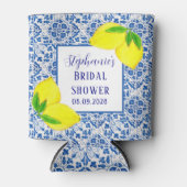 Portugees Tegels Citroen Mediterraan Vrijgezellenf Blikjeskoeler (Voorkant)