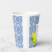 Portugees Tegels Citroen Mediterraan Vrijgezellenf Papieren Bekers (Rechts)