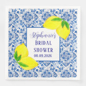 Portugees Tegels Citroen Mediterraan Vrijgezellenf Servet (Voorkant)