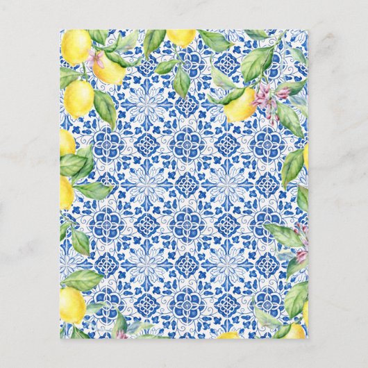 Portugees Tegels Citroenen Mediterraan Huwelijk (Achterkant)