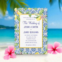 Portugees Tegels Citroenen Mediterraan Huwelijk Kaart