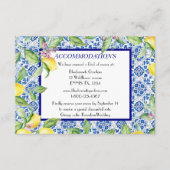 Portugees tegels Citroenen Trouwaccommodaties Informatiekaartje (Voorkant)