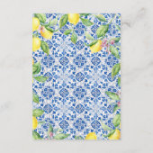 Portugees tegels Citroenen Trouwaccommodaties Informatiekaartje (Achterkant)