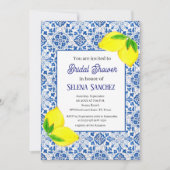 Portugees tegels Citroenen Waterverf Vrijgezellenf Kaart (Voorkant)