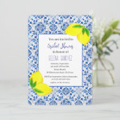 Portugees tegels Citroenen Waterverf Vrijgezellenf Kaart (Staand voorkant)