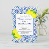 Portugees tegels Citroenen Waterverf Vrijgezellenf Kaart (Staand voorkant)