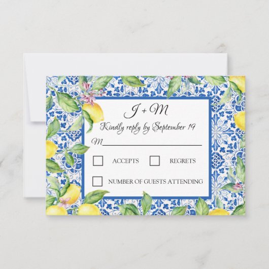 Portugees Tegels Citroenen Wit Mediterraan RSVP (Voorkant)