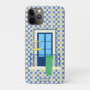 Portugees tegels en raam balkon met vogel Case-Mate iPhone case