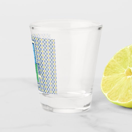 Portugees tegels en raam balkon met vogel shot glas (Rechts)