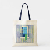 Portugees tegels en raam balkon met vogel tote bag (Achterkant)
