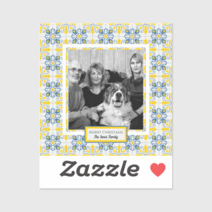Portugees Tegels Foto lijst voor familie kerst Sticker