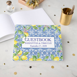 Portugees tegels Lemon Destination Elegant Trouwen Gastenboek