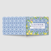 Portugees tegels Lemon Destination Elegant Trouwen Gastenboek (Volledig)